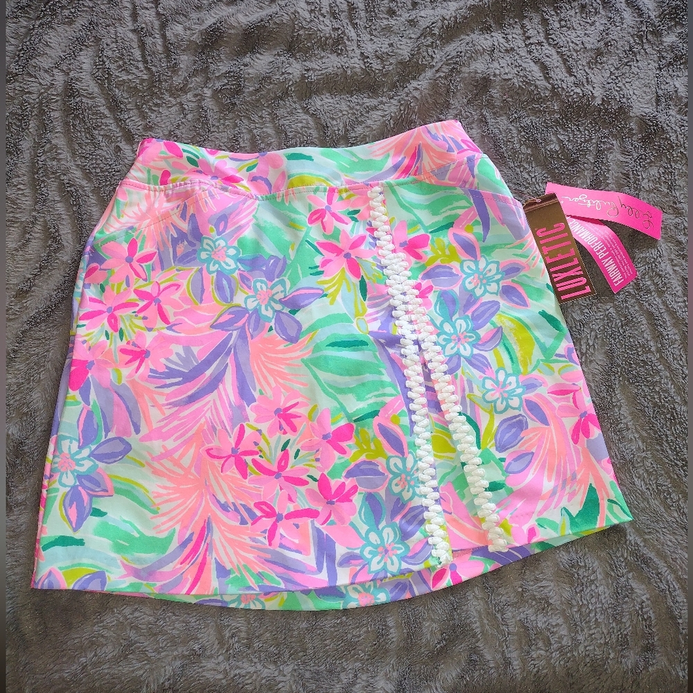 Lilly Pulitzer Luxletic Daphne Skort UPF 50+ Multicolor It Was All A Dream Golf